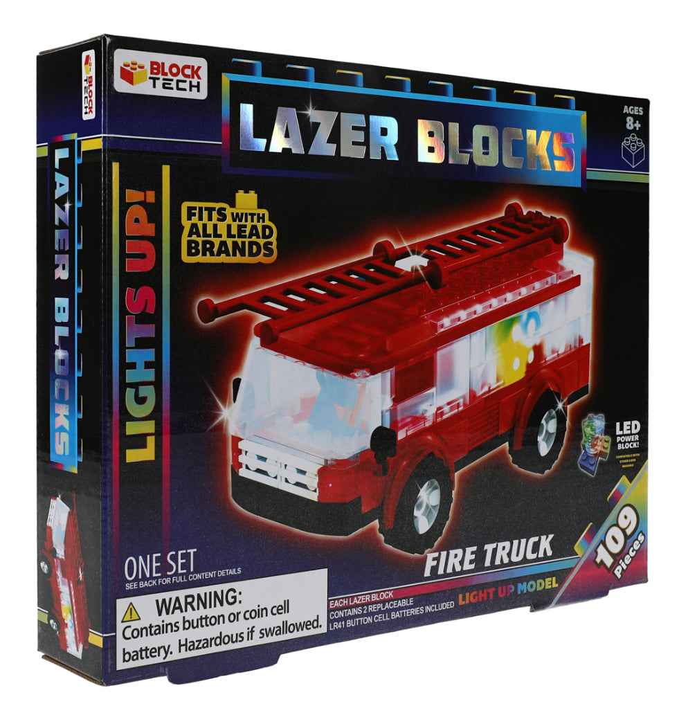 Block Tech Lazer Blocks Fire Truck | High Quality Toys