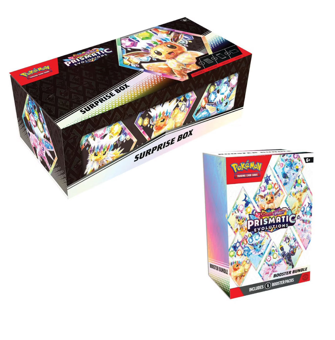 Pokémon TCG Scarlet & Violet Prismatic Evolutions Surprise Box/Booster Bundle 2-Pack