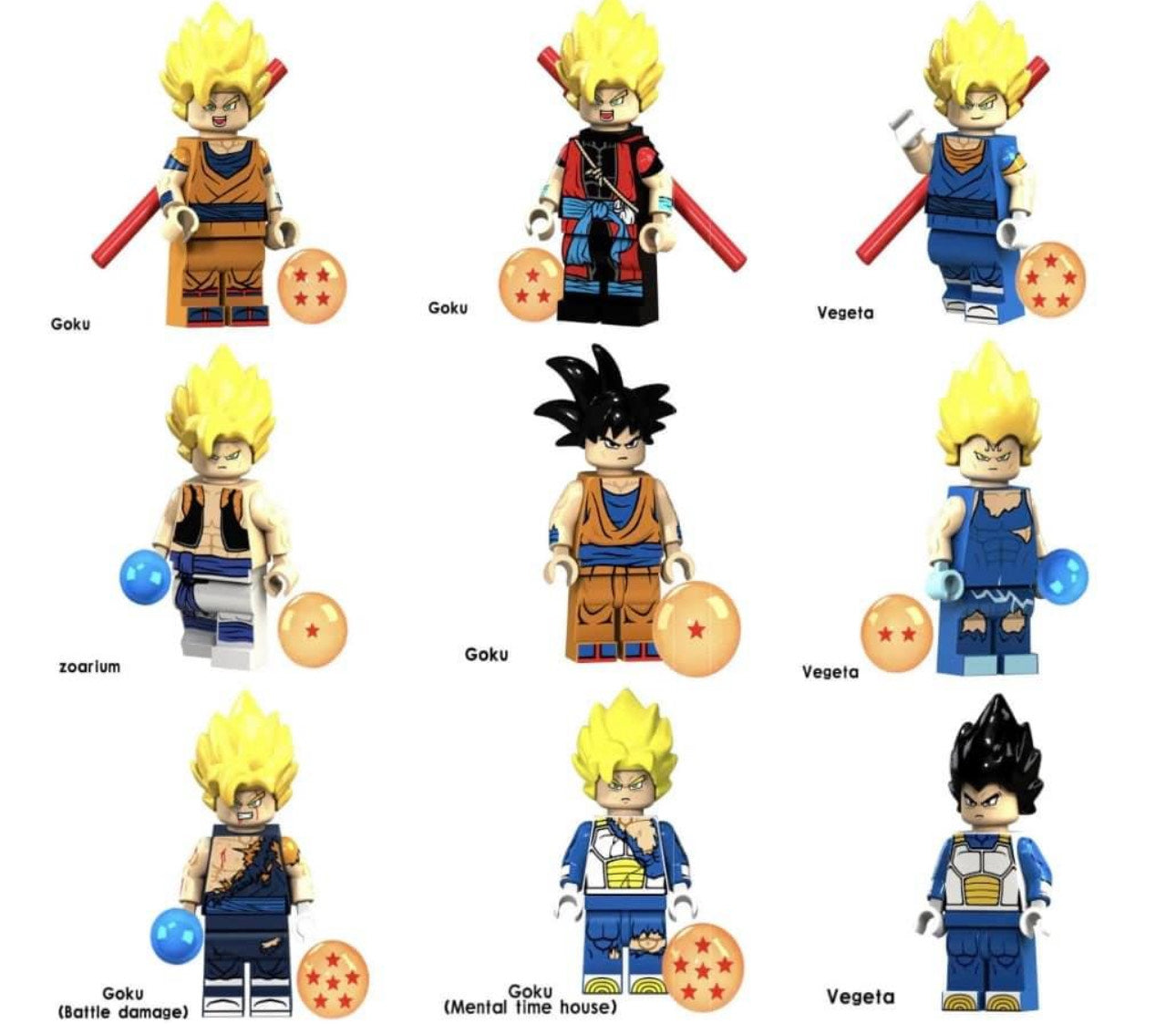 Star Wars & Dragon Ball Minifigures Building Blocks