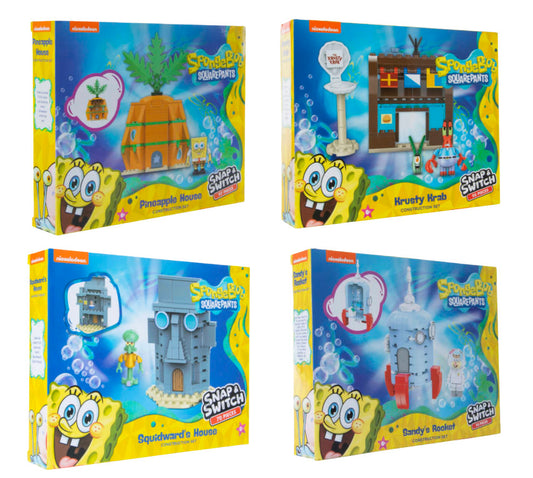 SpongeBob SquarePants Building Blocks Sets | Nickelodeon | Snap & Switch| High Quality Toys